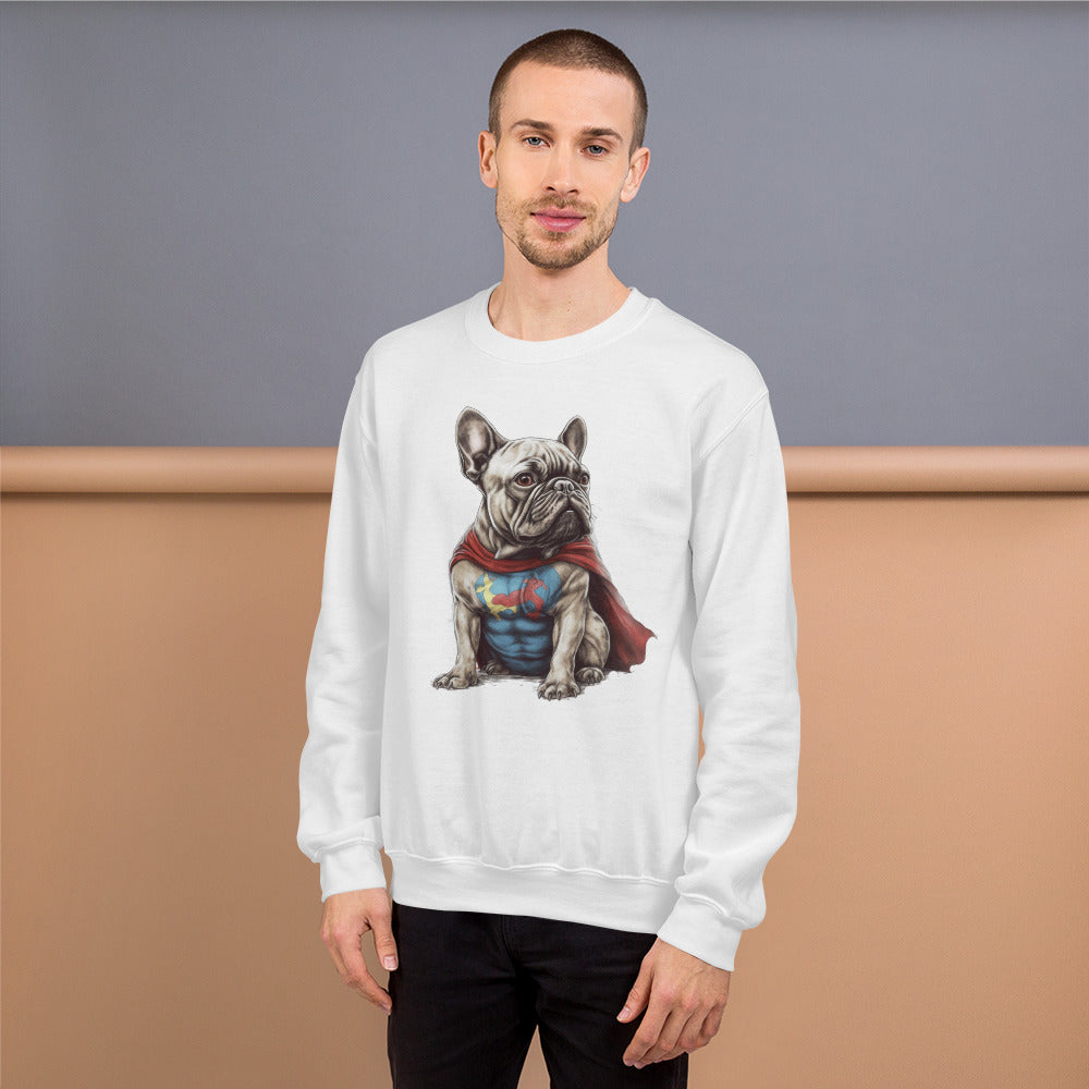 Frenchie Devotion Unisex Sweatshirt: Comfort and for French Bulldogs-fadou