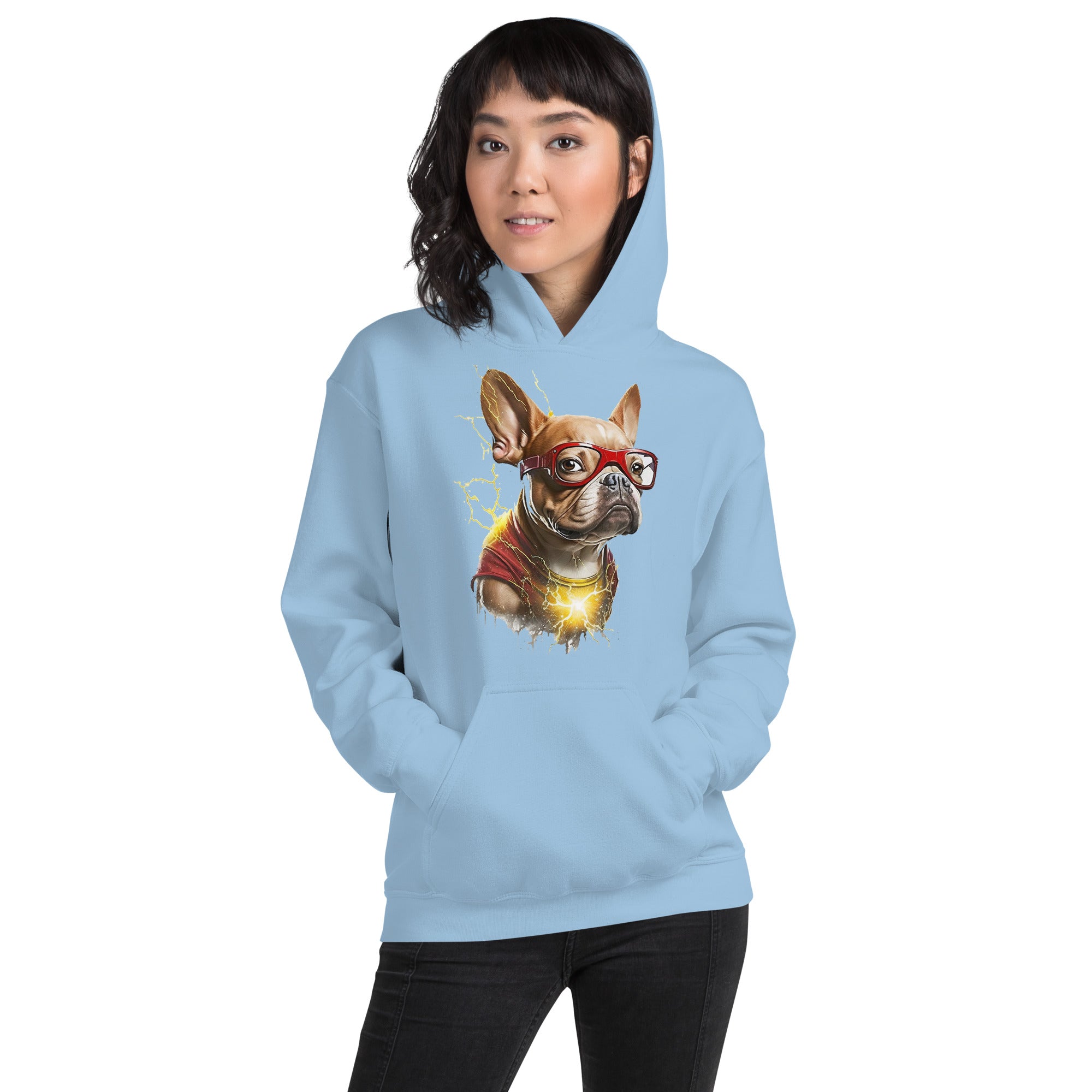 Frenchie Love: Comfy Unisex Hoodie for Training Sessions-fadou
