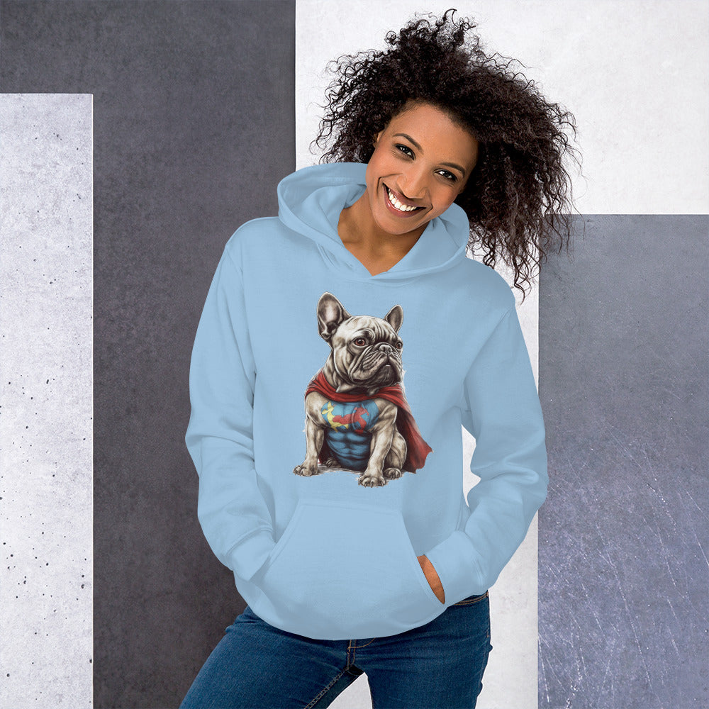 French Bulldog Comfortable Fleece Hoodie for Outdoor Adventures-fadou