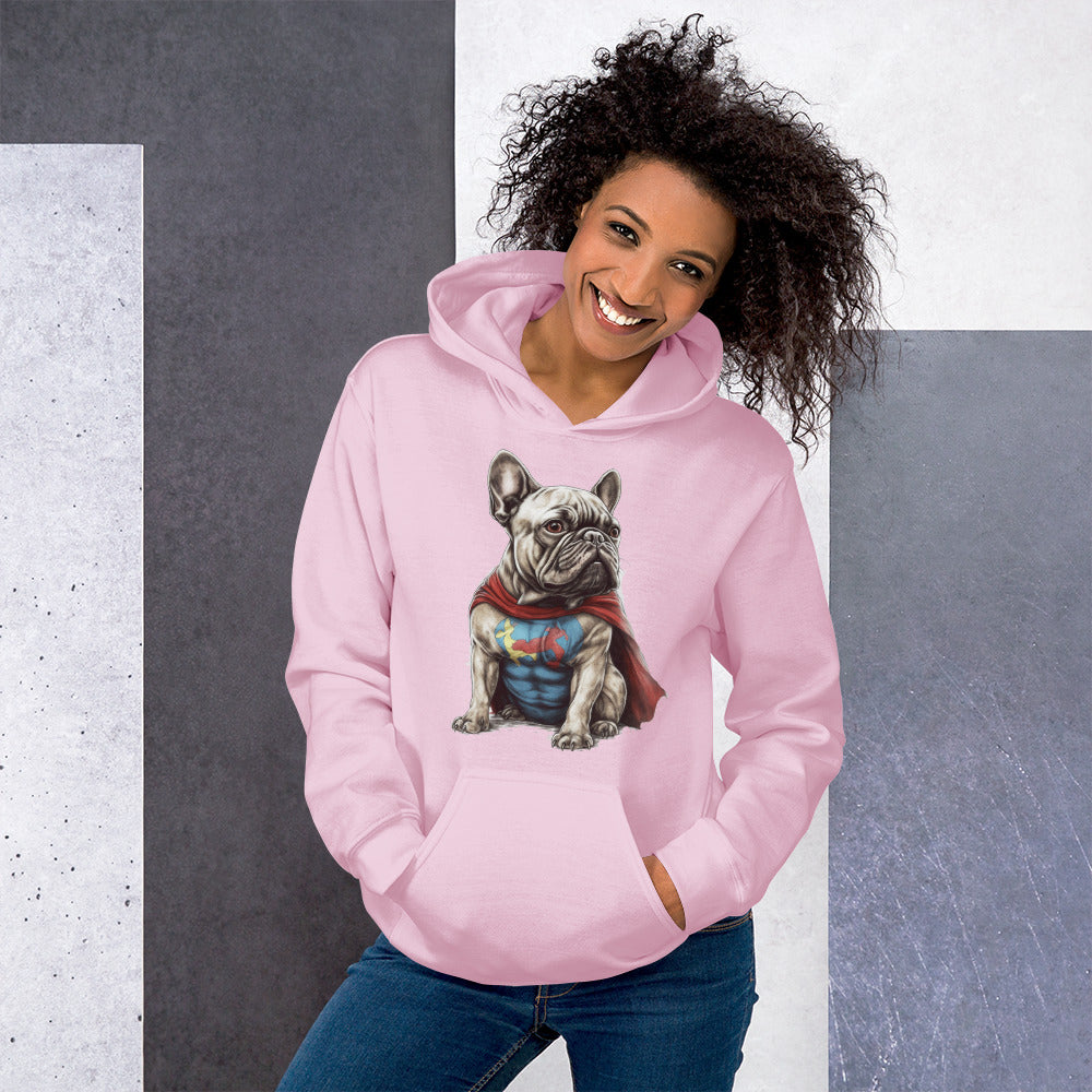 French Bulldog Comfortable Fleece Hoodie for Outdoor Adventures-fadou