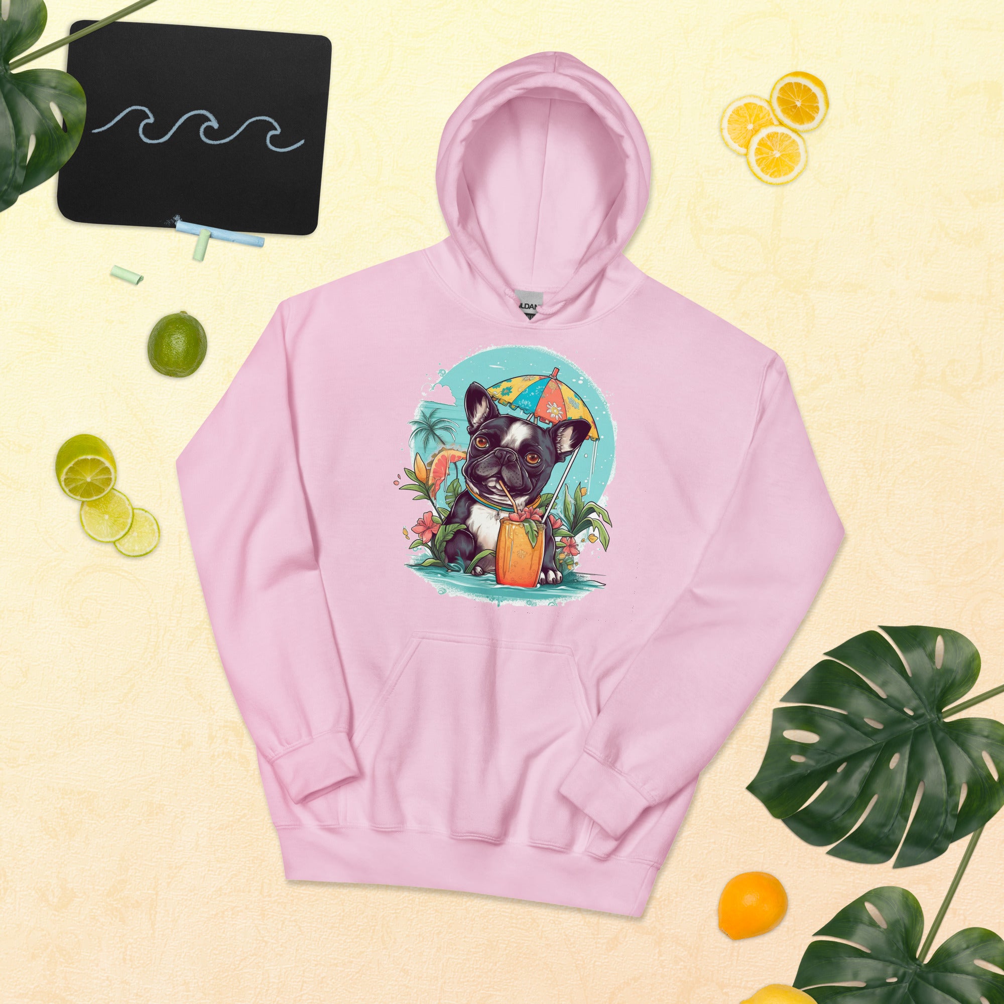 French Bulldog Trendy Fleece Hoodie for Flat-Face Breeds-fadou