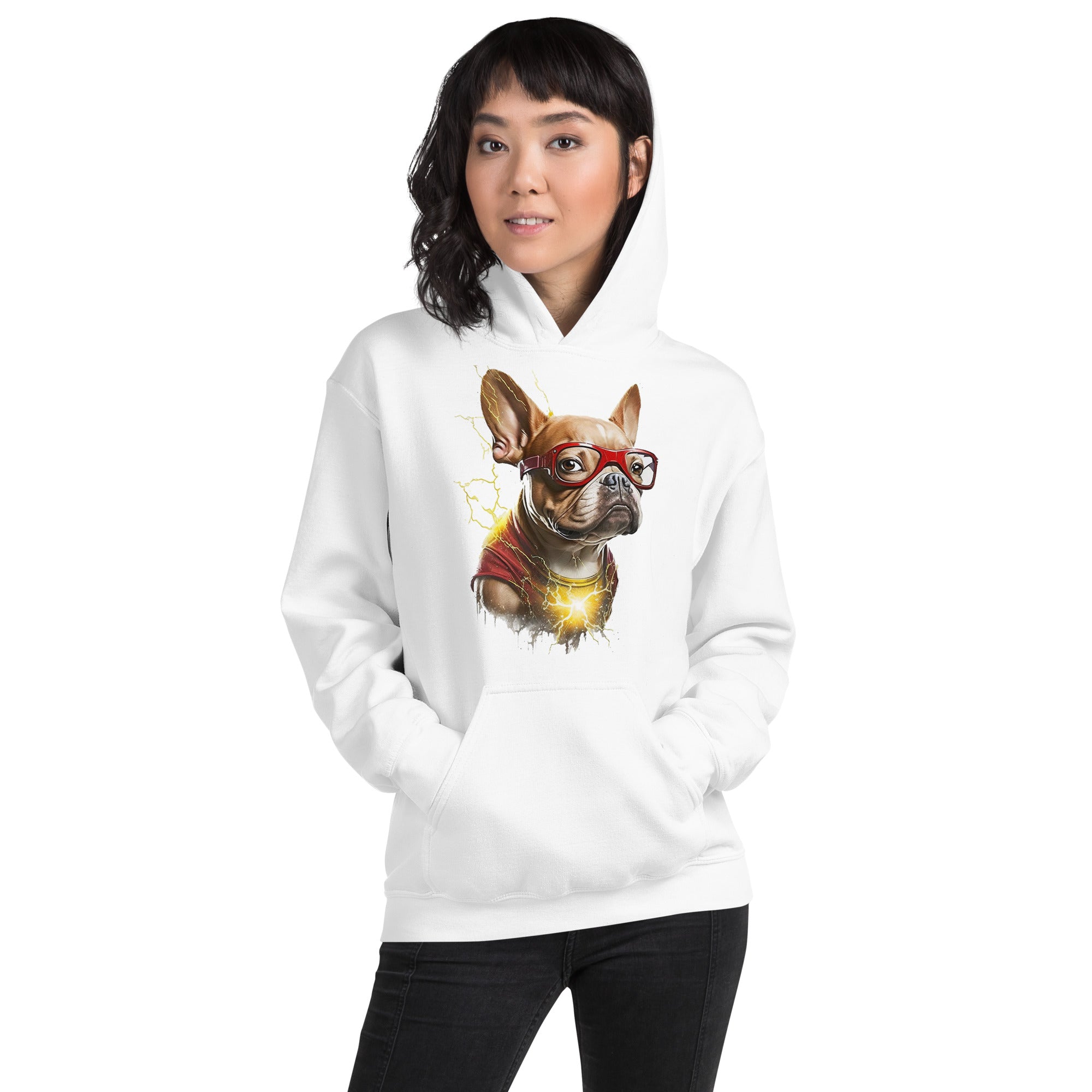 Frenchie Love: Comfy Unisex Hoodie for Training Sessions-fadou