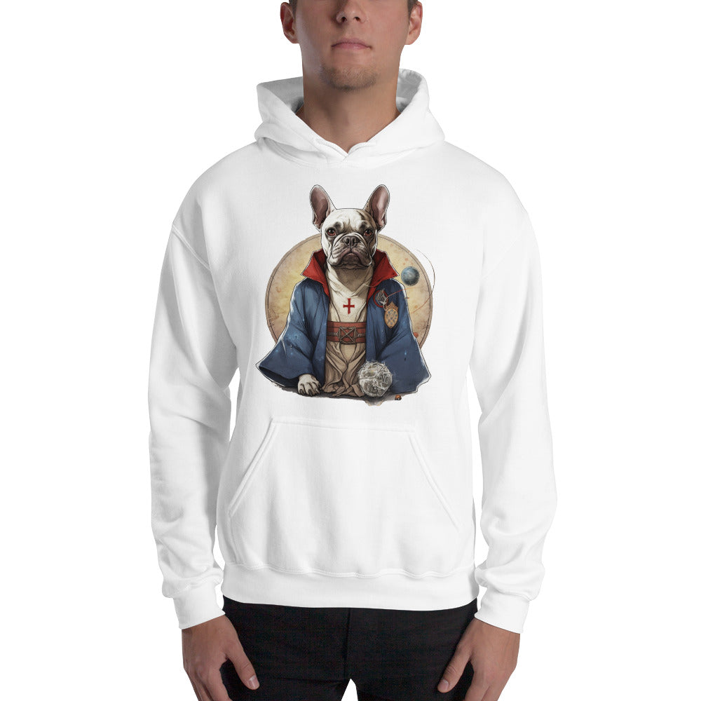 French Bulldog Plush Fleece Hoodie for Outdoor Adventures-fadou