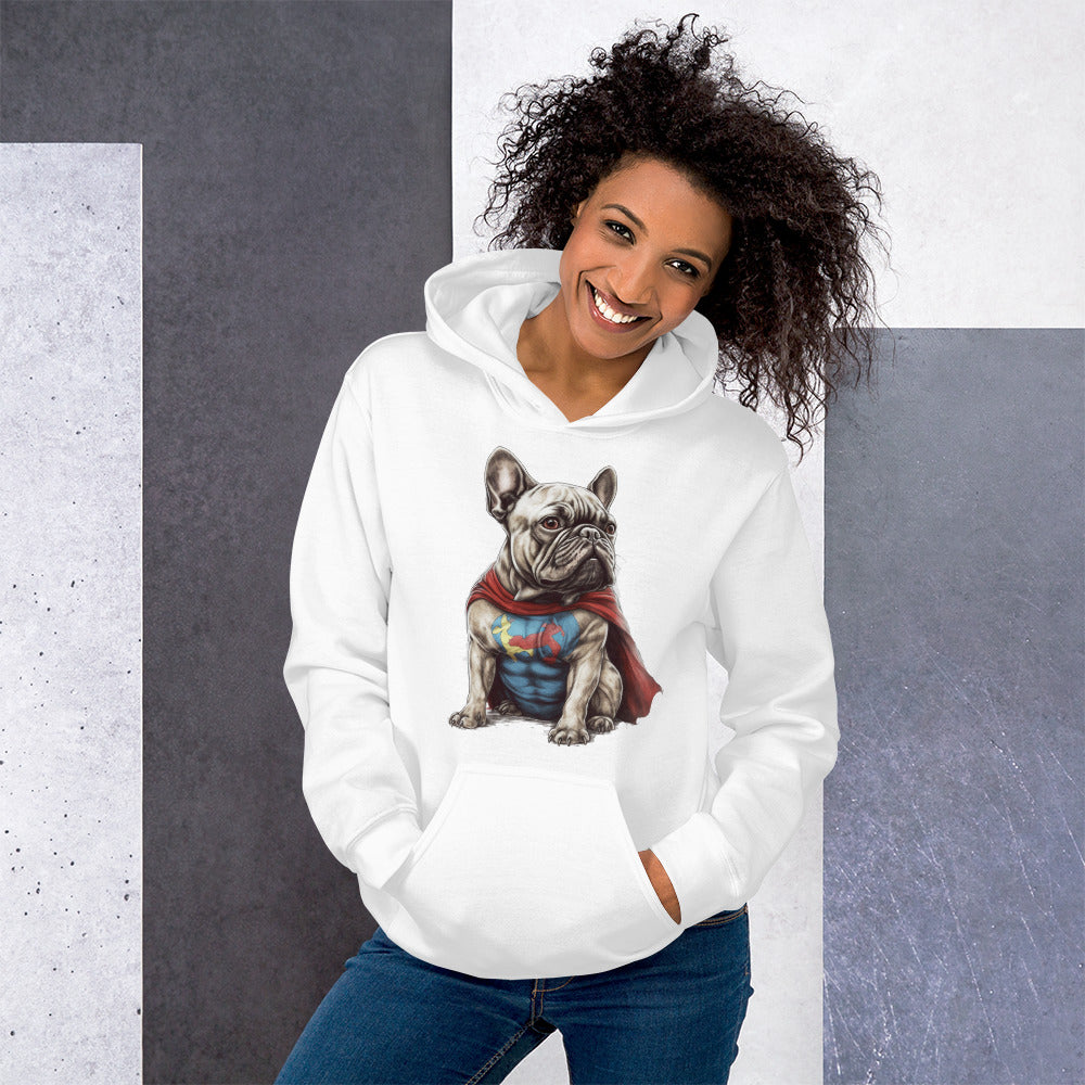 French Bulldog Comfortable Fleece Hoodie for Outdoor Adventures-fadou