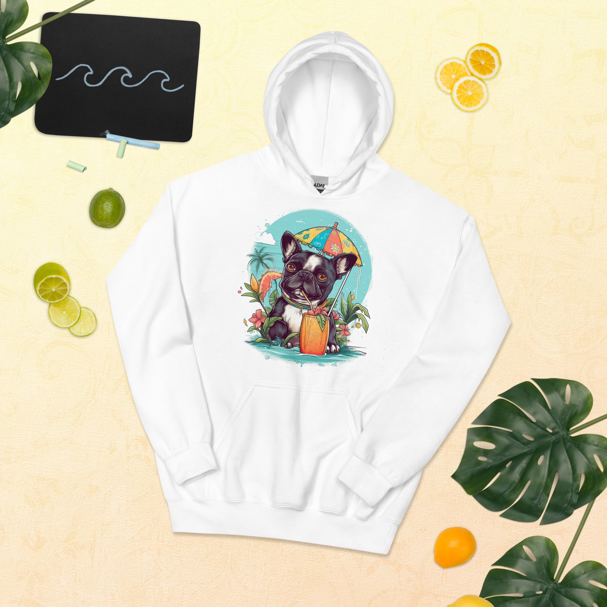 French Bulldog Trendy Fleece Hoodie for Flat-Face Breeds-fadou