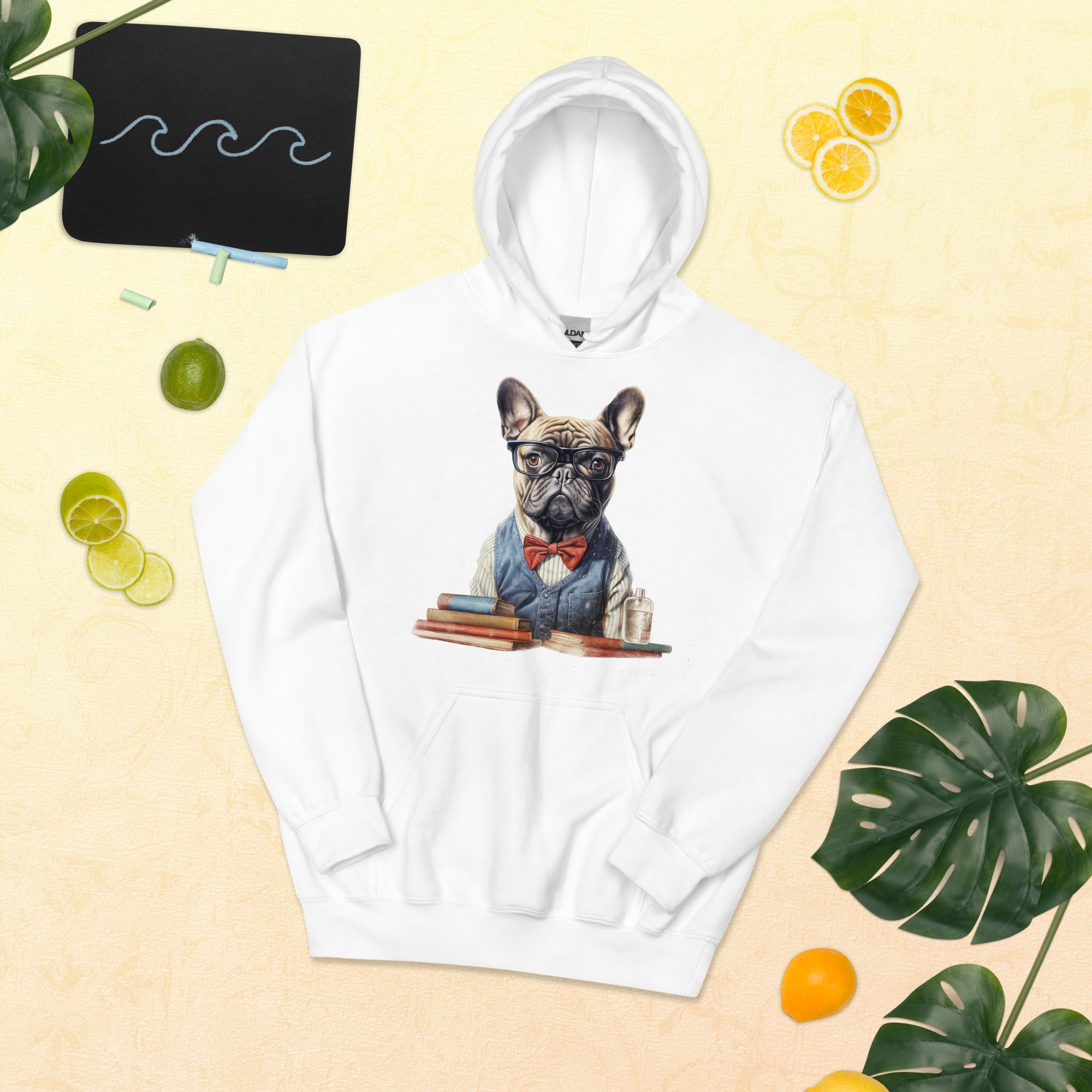 Professor French Bulldog Pet Sweatshirt for Playtime Fun-fadou