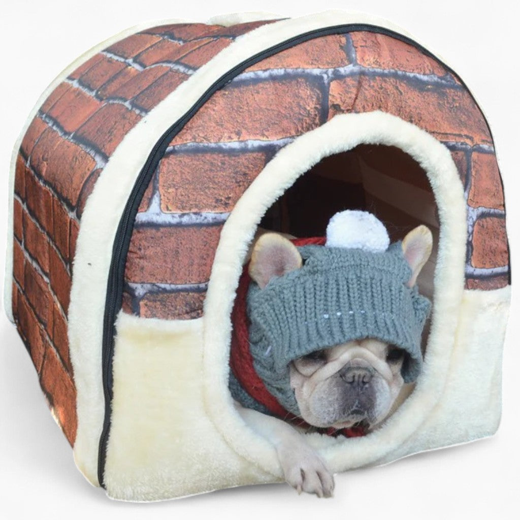 Winter French Bulldog Cozy Sofa Bed for French Bulldogs-fadou