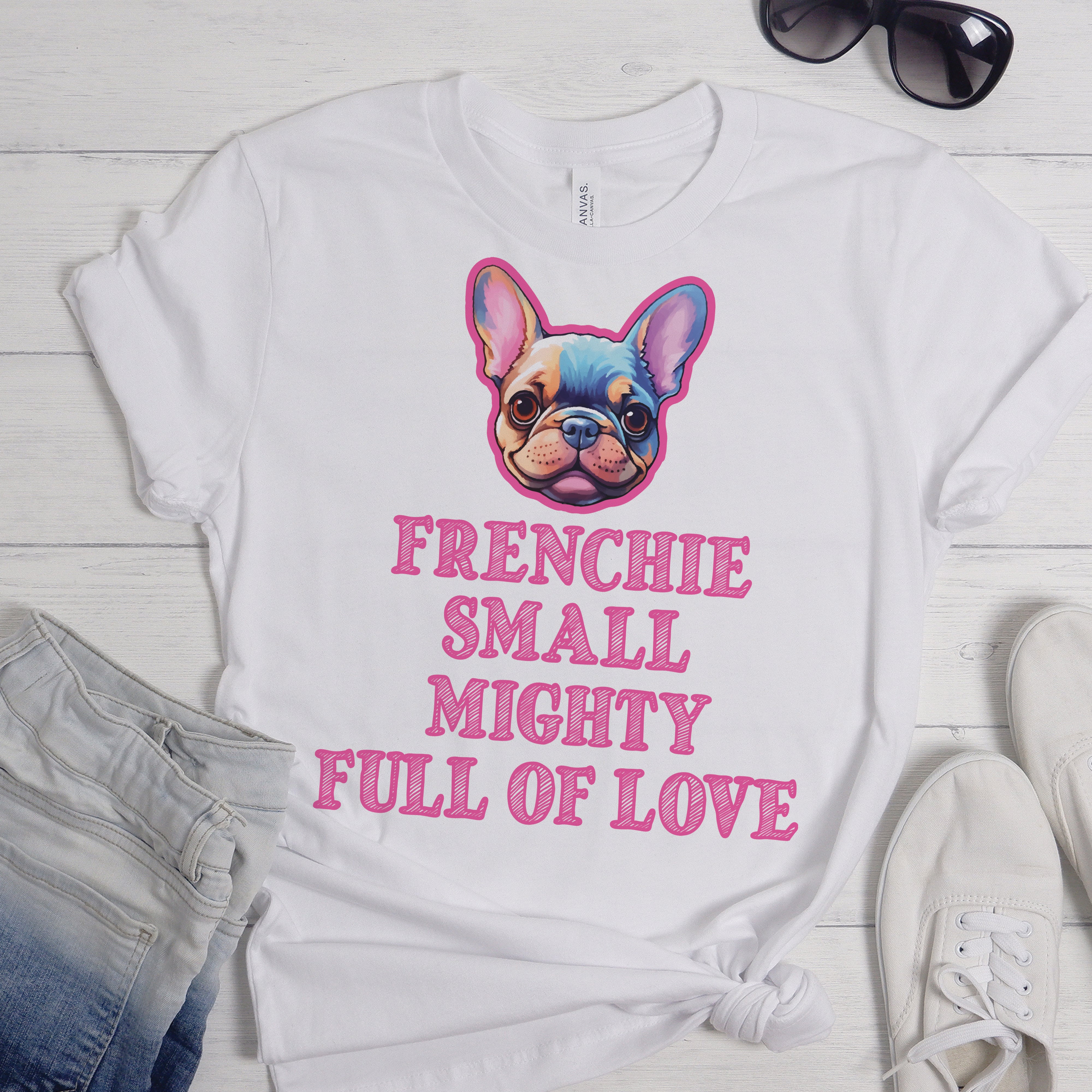 Beautiful Frenchie - Unisex T-Shirt for Dog Moms & Dads-fadou