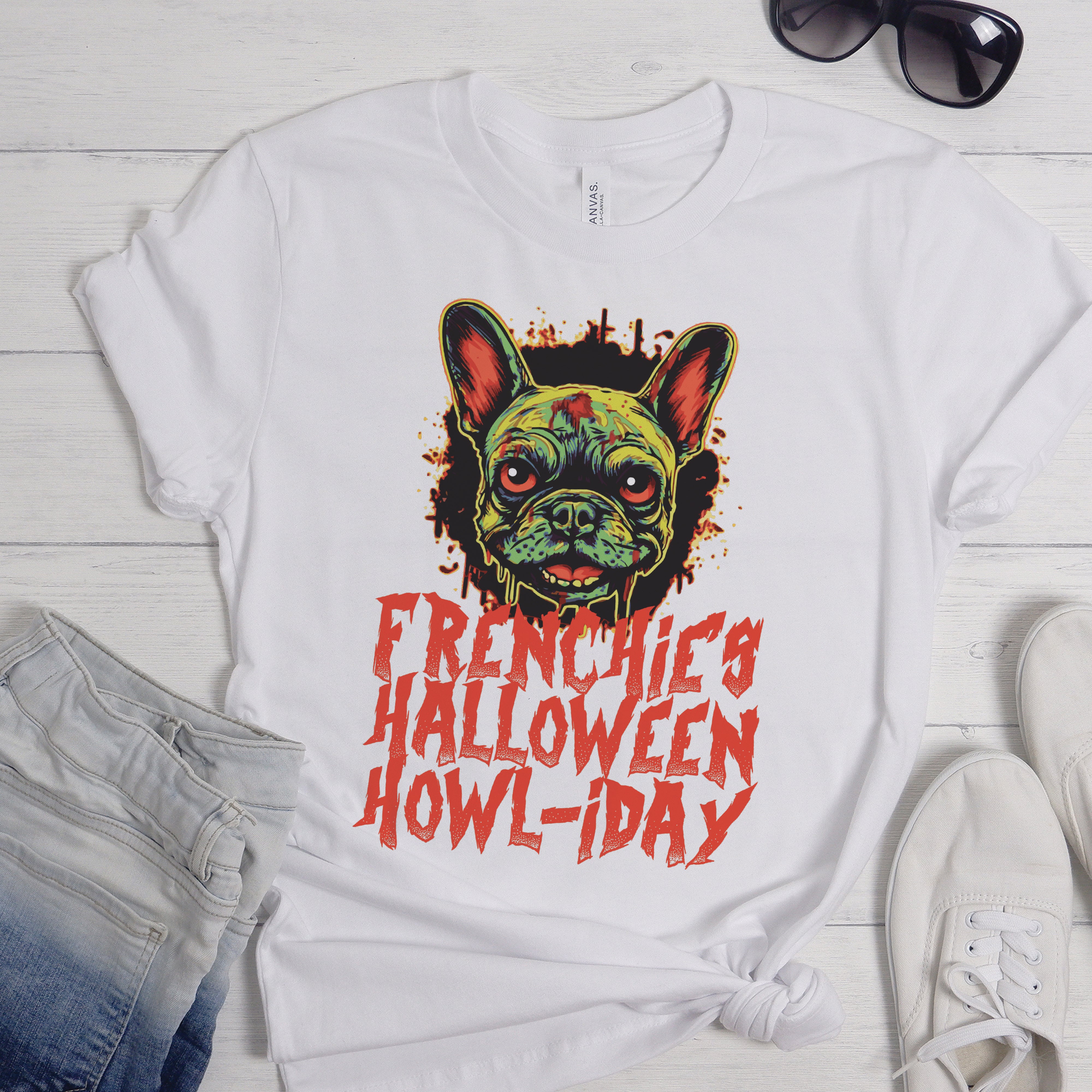 Frenchie Zombie - Unisex T-Shirt for Frenchie Enthusiasts-fadou