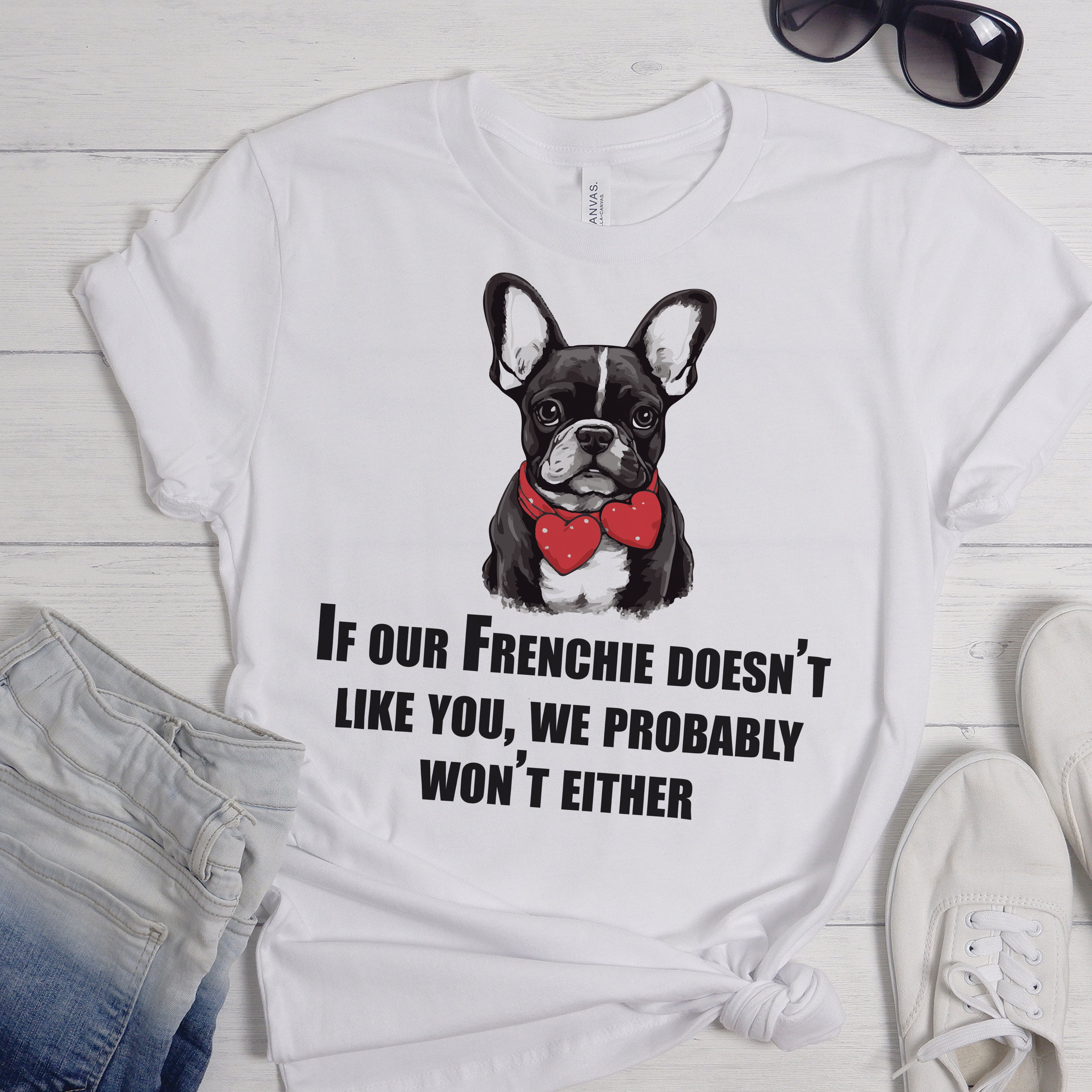 Comfy French Bulldog Dog Lover Tee for Frenchie Enthusiasts-fadou