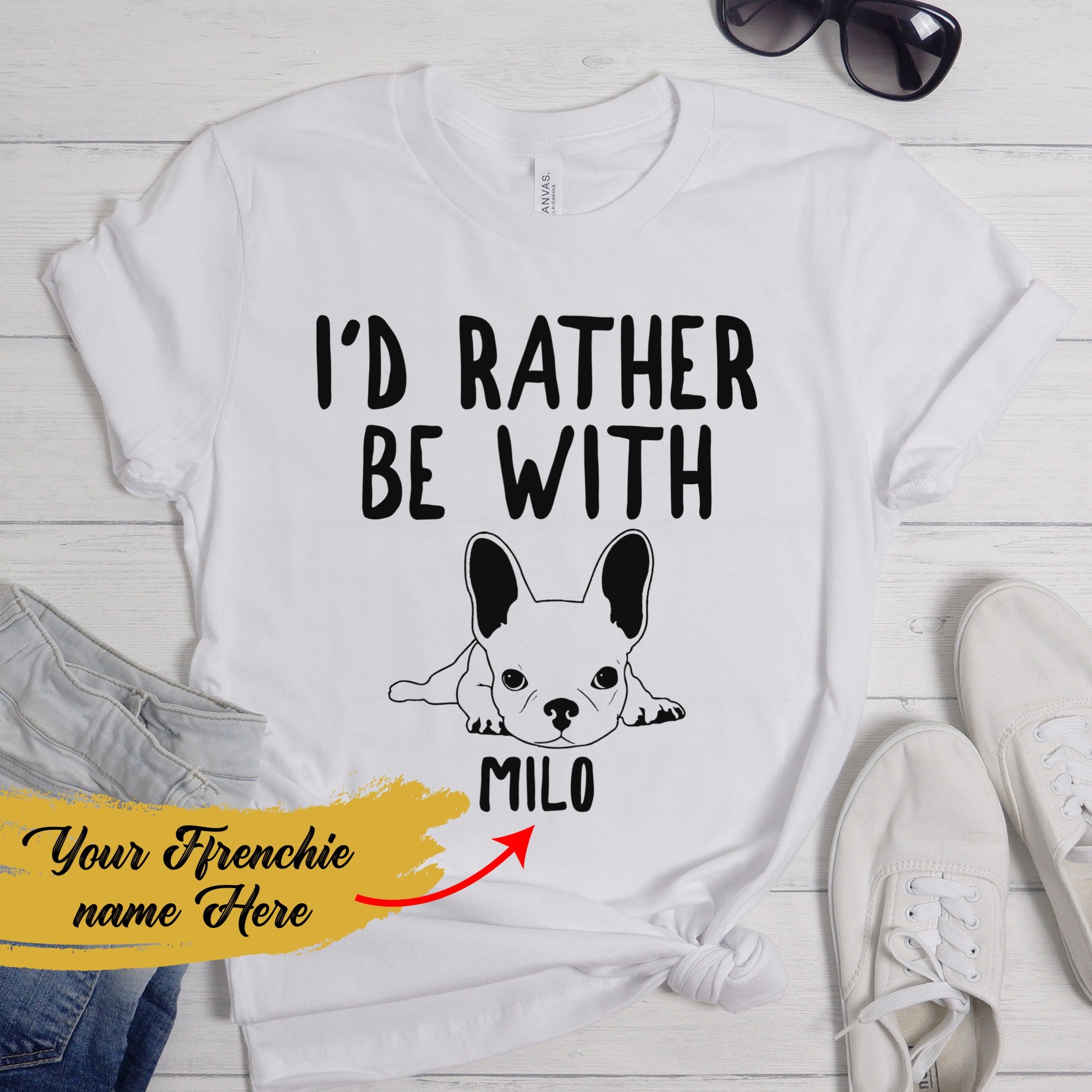 French Bulldog Custom Dog Lover Tee for Dog Moms & Dads-fadou