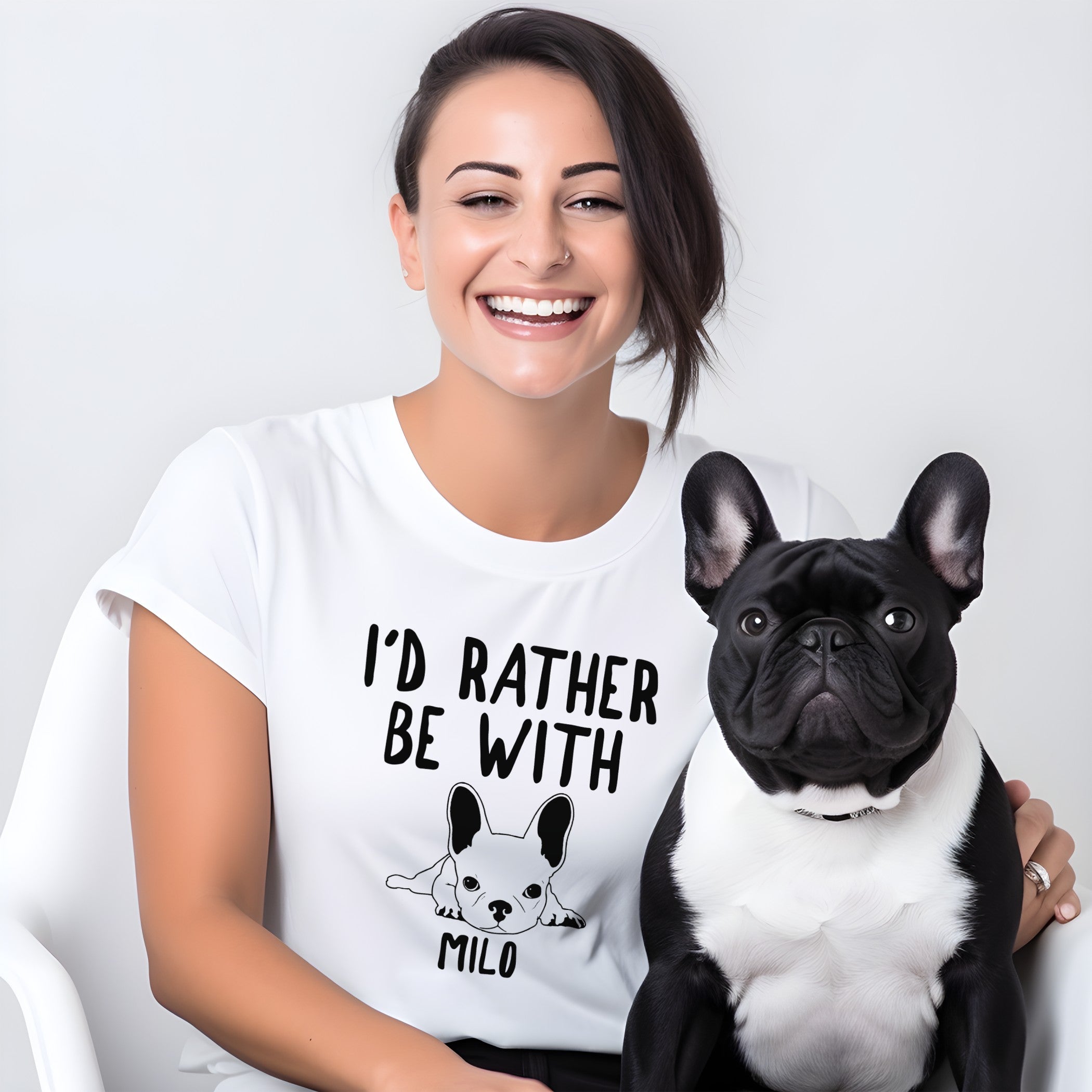 French Bulldog Custom Dog Lover Tee for Dog Moms & Dads-fadou