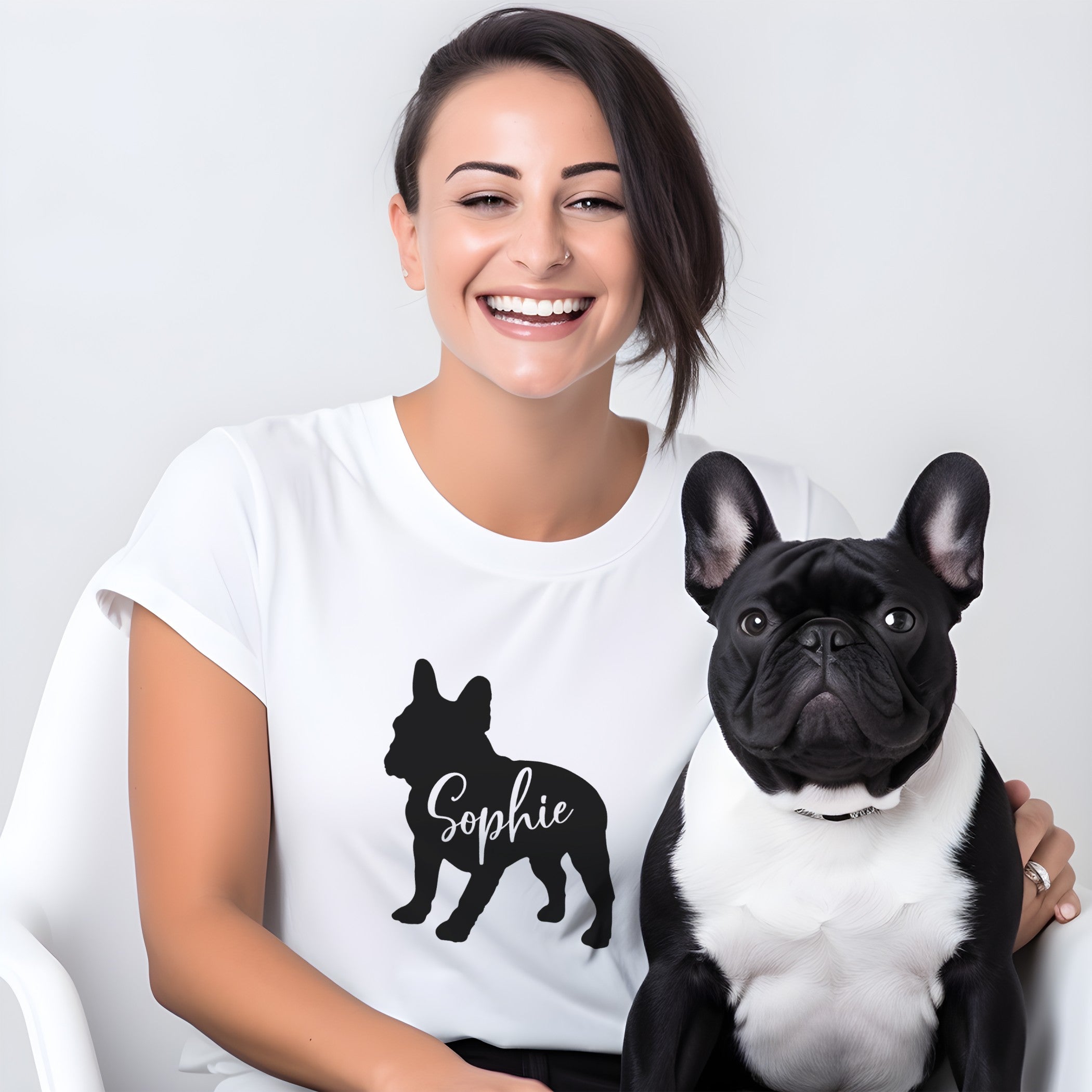 Unisex Personalized Dog Lover Tee for Frenchie Enthusiasts-fadou