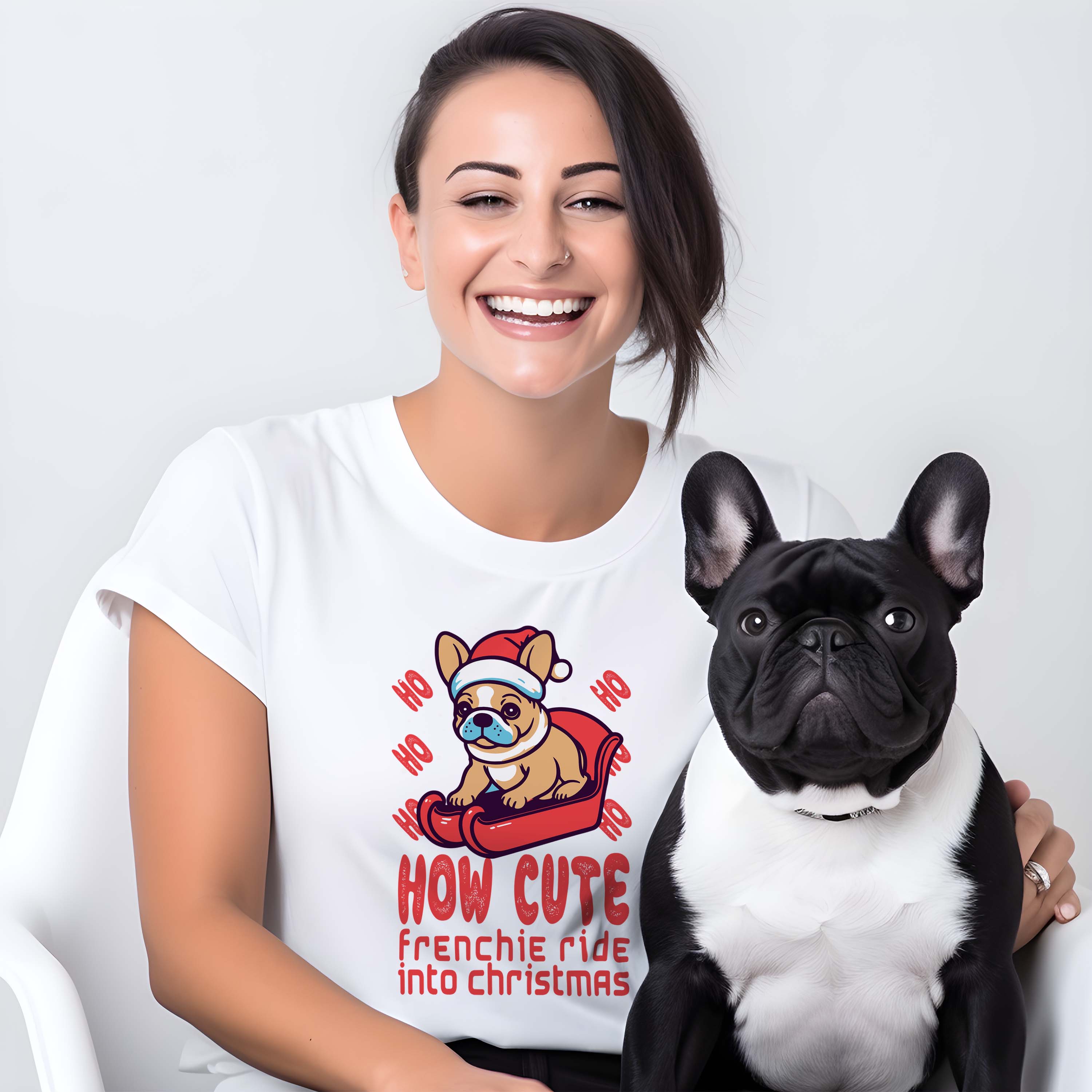 French Bulldog Cozy Dog Lover Tee for Frenchie Enthusiasts-fadou