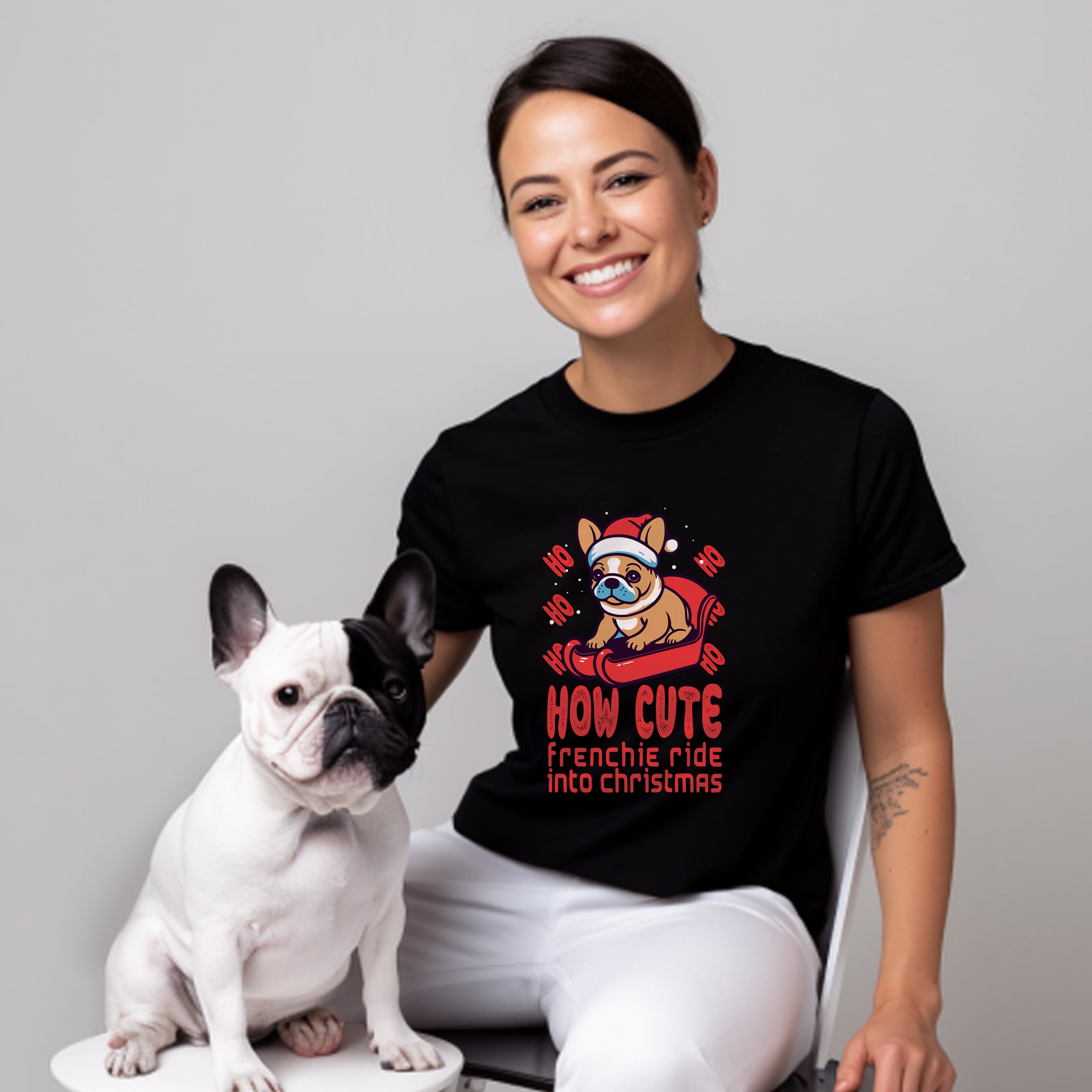 French Bulldog Cozy Dog Lover Tee for Frenchie Enthusiasts-fadou