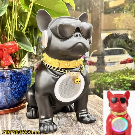 BowWoo : Trendy Frenchie Bluetooth Speaker for Dog Lovers and Owners-fadou