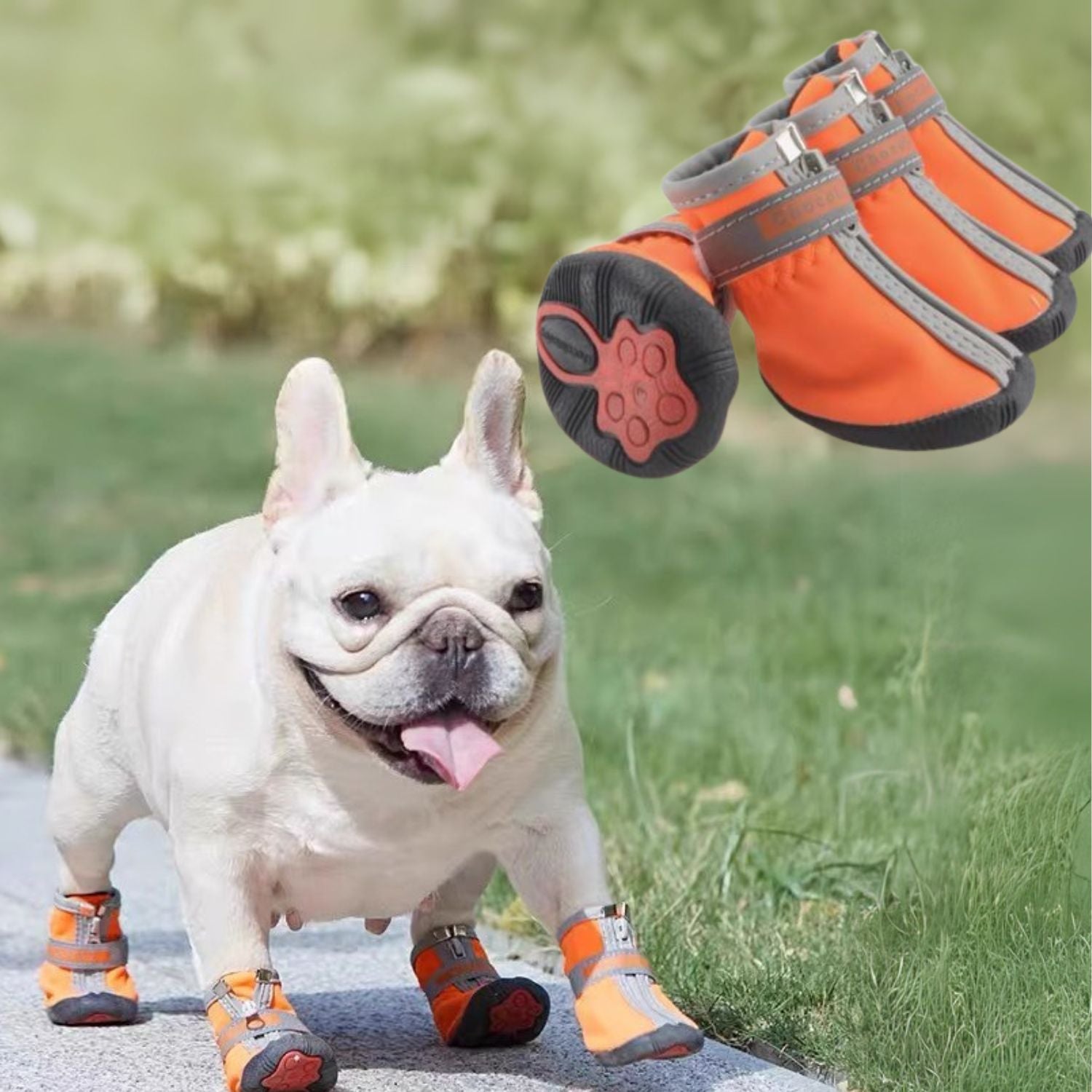 French Bulldog Waterproof Protective Booties for Flat-Face Breeds-fadou