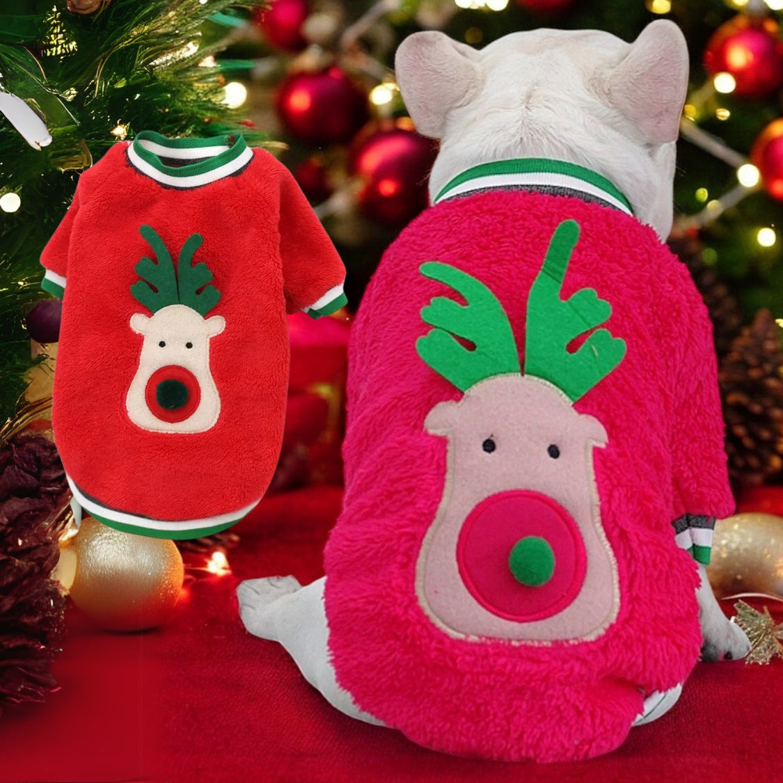 French Bulldog Christmas Knit Sweater for Training Sessions-fadou