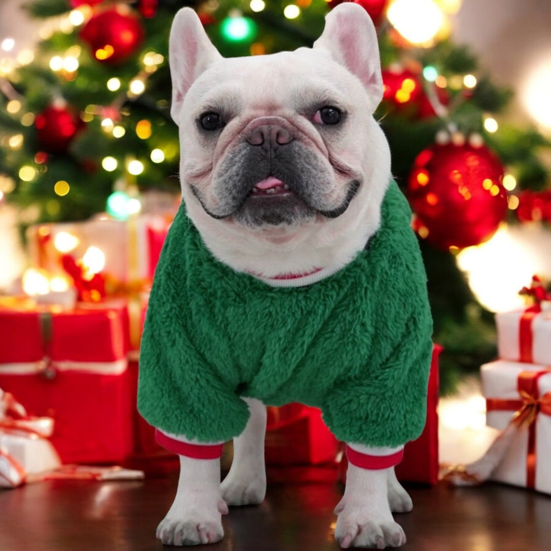 French Bulldog Christmas Knit Sweater for Training Sessions-fadou