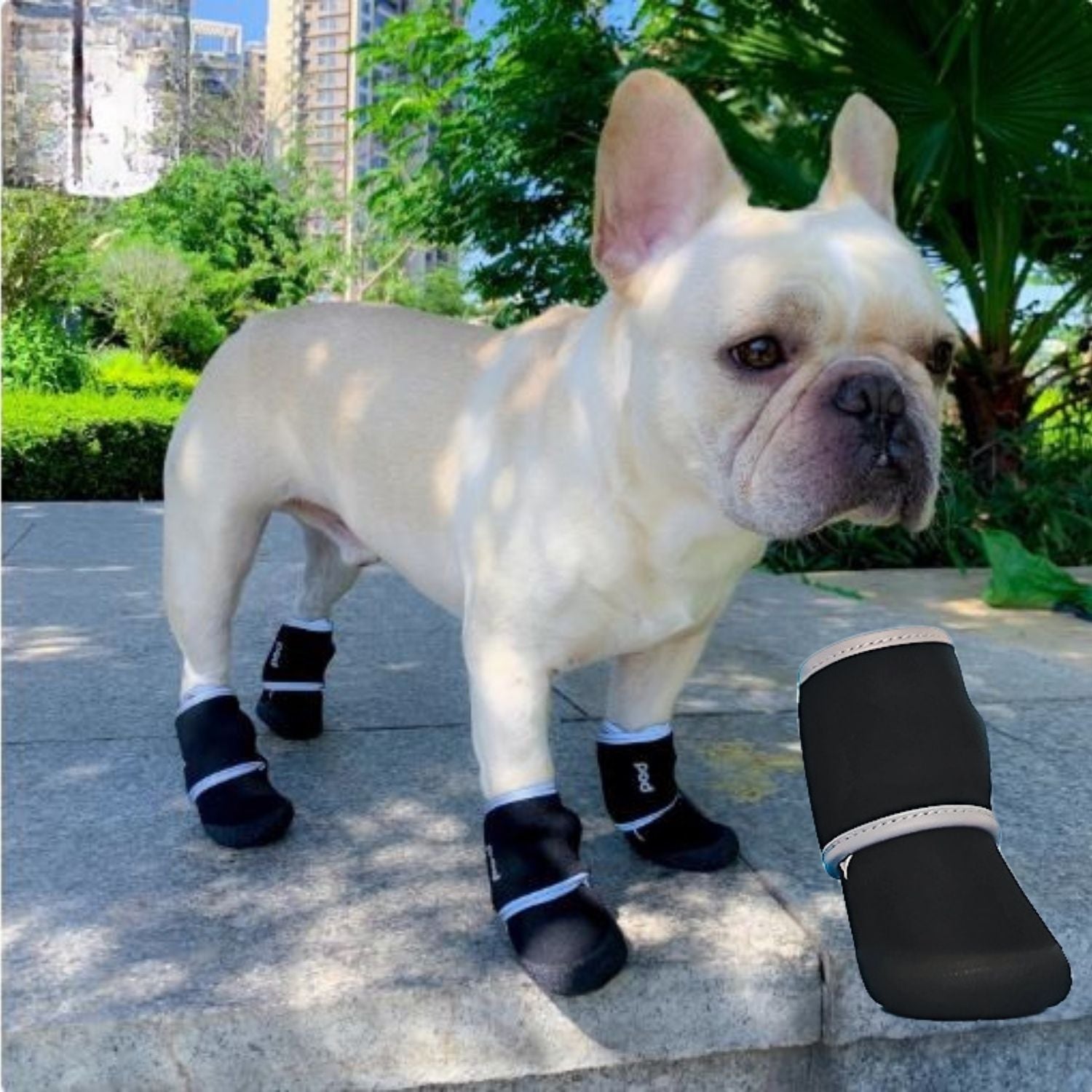 French Bulldog Waterproof Fashion Boots for Dog Park Days-fadou