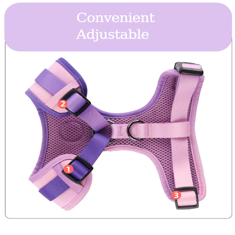French Bulldog Adjustable Chest Harness for Outdoor Adventures-fadou