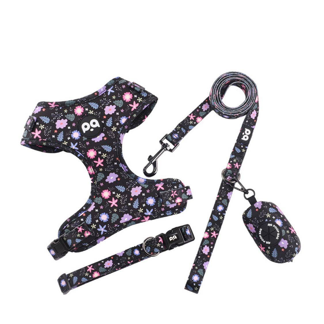 French Bulldog Adjustable Chest Harness for Outdoor Adventures-fadou