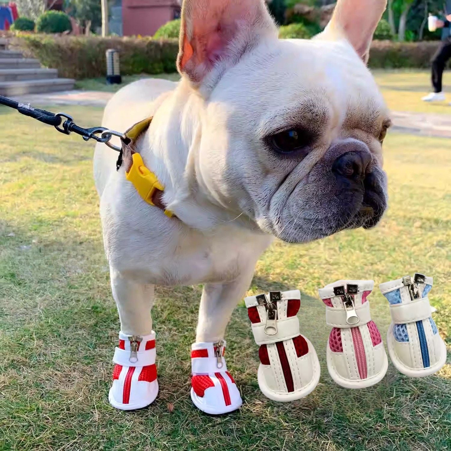 Frenchie Breathable Protective Booties for Short-Nosed Dogs-fadou