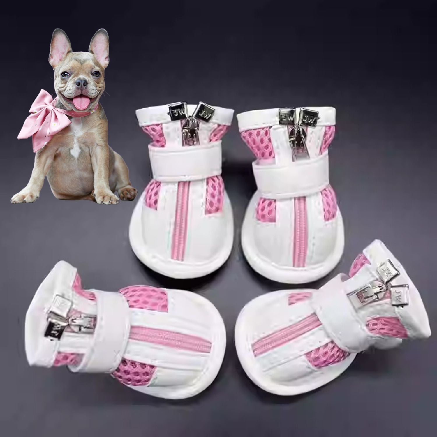 Frenchie Breathable Protective Booties for Short-Nosed Dogs-fadou
