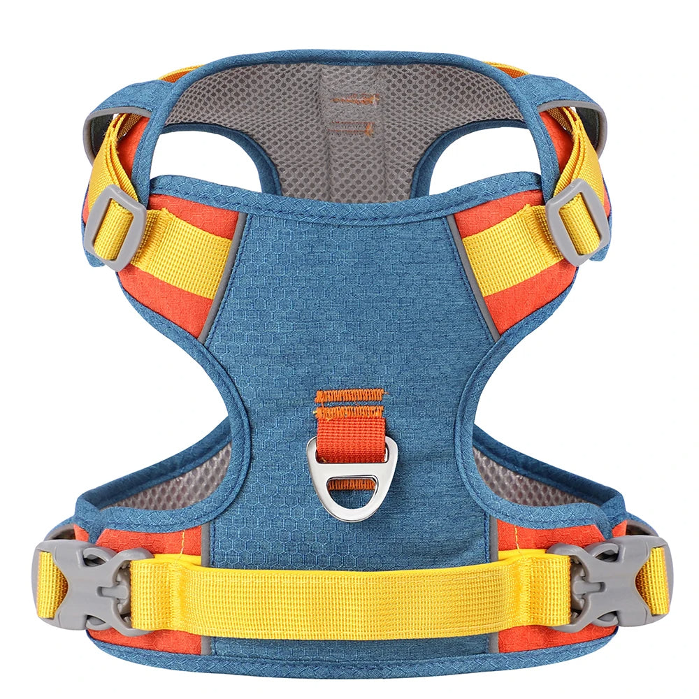Reflective No-Pull Walking Harness for Flat-Face Breeds-fadou