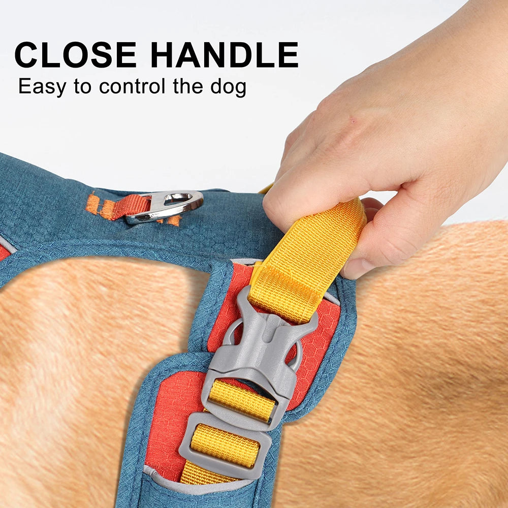 Reflective No-Pull Walking Harness for Flat-Face Breeds-fadou