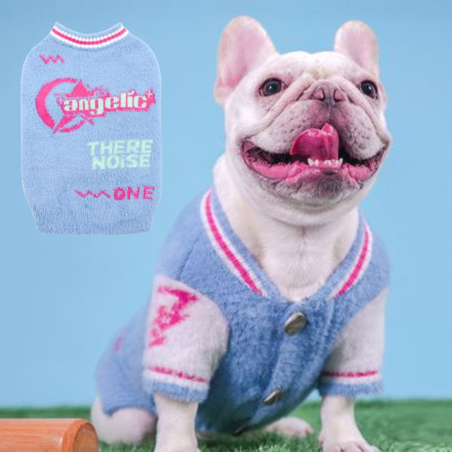 French Bulldog Winter Pet Sweater for Training Sessions-fadou