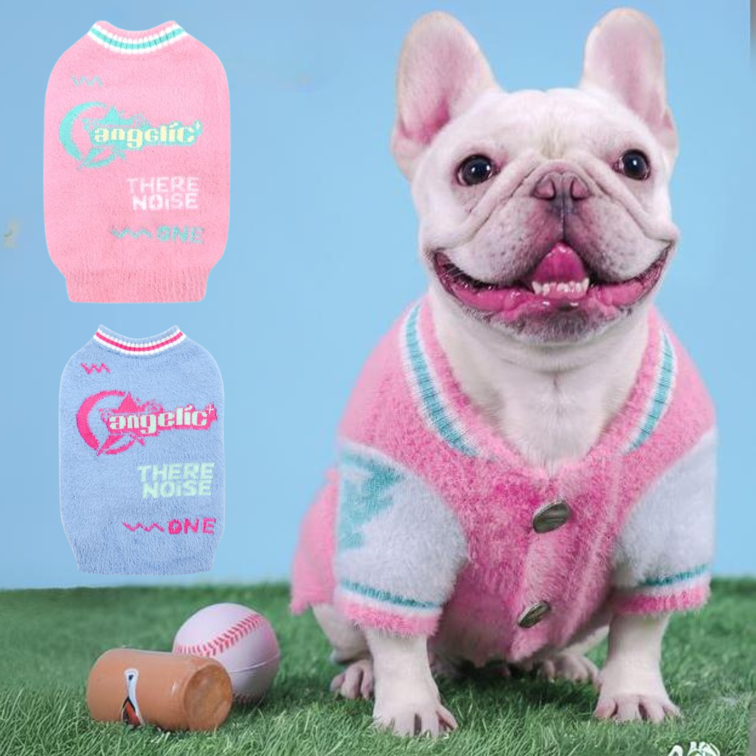 French Bulldog Winter Pet Sweater for Training Sessions-fadou