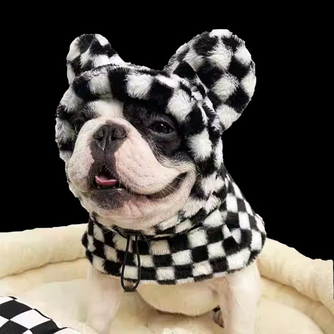 French Bulldog Cozy Sun Headwear for Brachycephalic Dogs-fadou