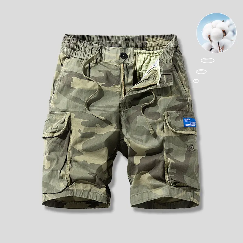 CARGO SHORTS DRAWSTRING CAMOUFLAGE