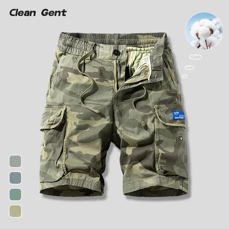 CARGO SHORTS DRAWSTRING CAMOUFLAGE