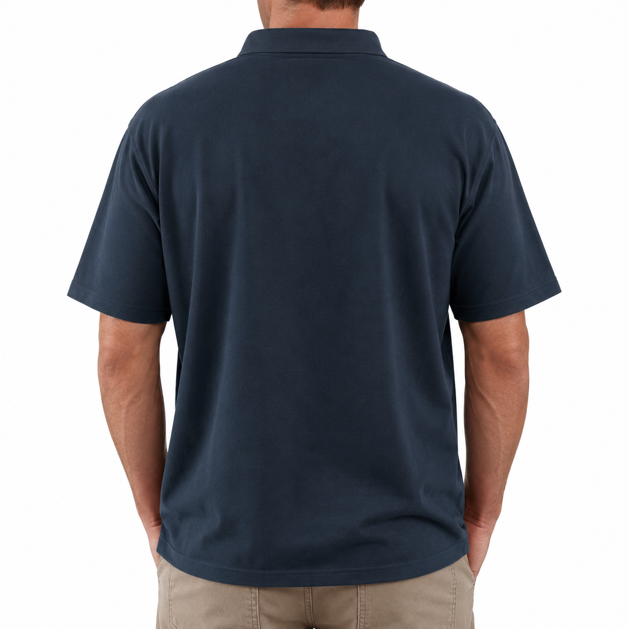 White polo simple back styling