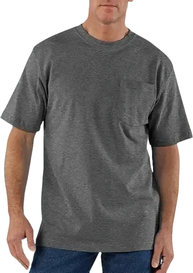 Men’s Heavyweight Work Tee – Pocket Shirt (Loose Fit, Built to Last)
