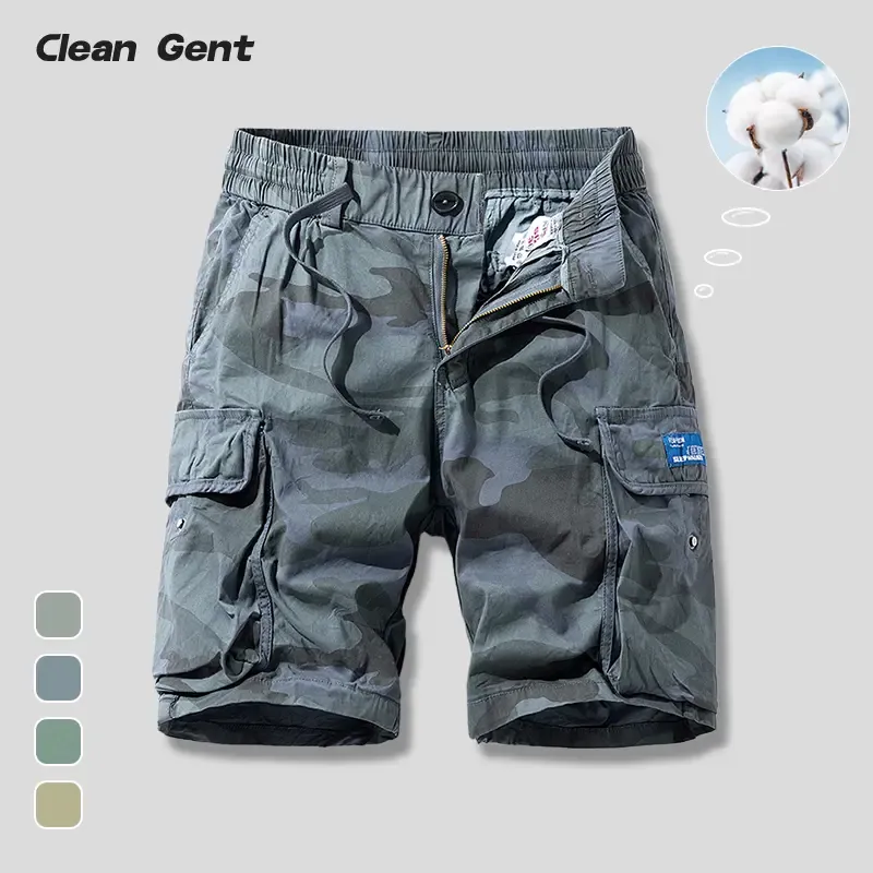 CARGO SHORTS DRAWSTRING CAMOUFLAGE