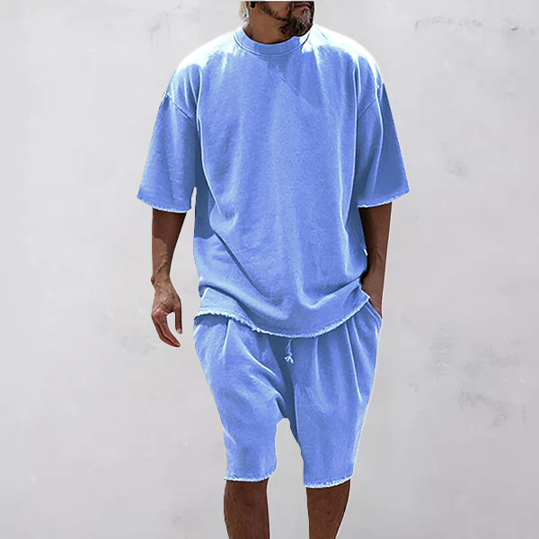 Casual Loose Solid Color Sportswear Set