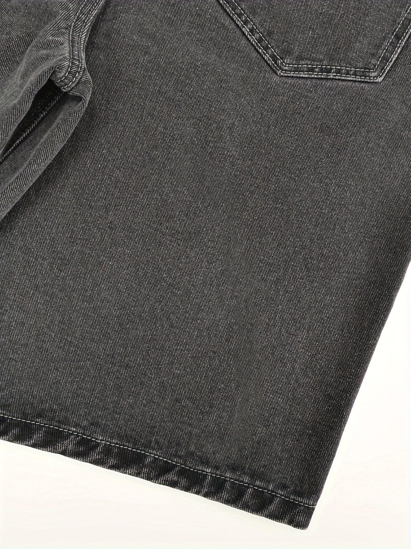 Men's Solid Color Plain Denim Shorts, Regular Fit Classic Casual Streetwear Comfy Fashion Basic Shorts for Daily Wear, Men's Bottoms Menswear for All Seasons