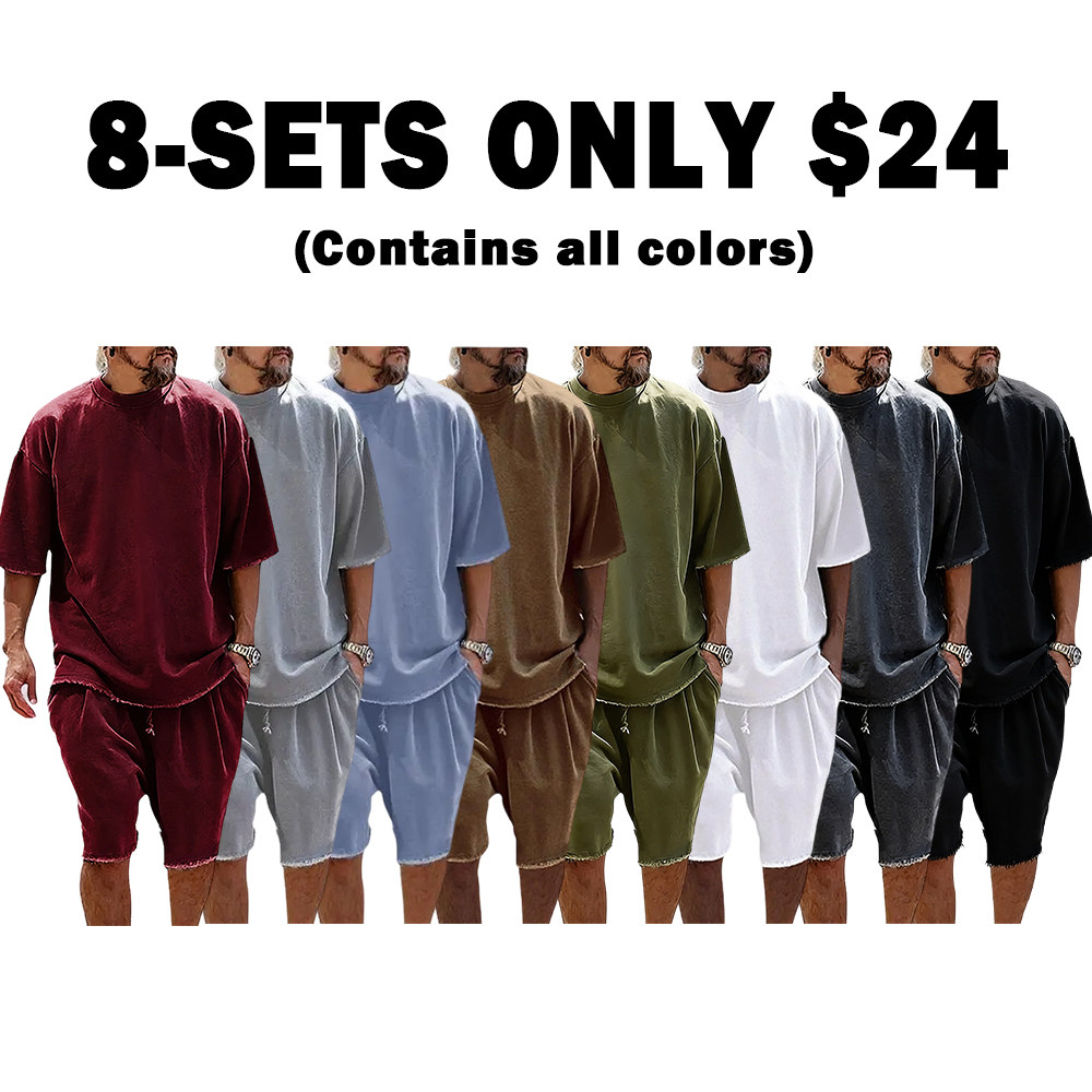 Casual loose solid color sportswear set