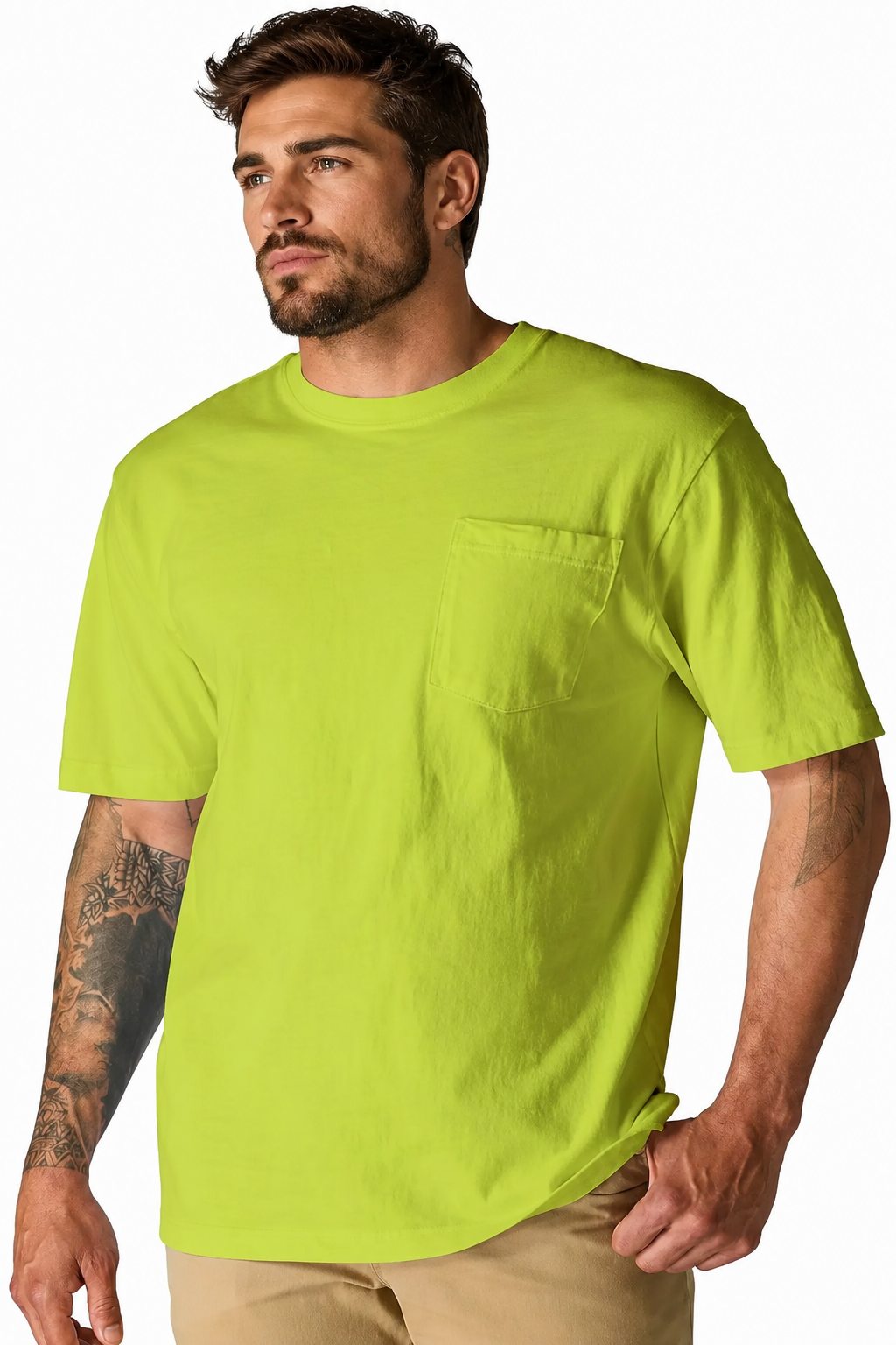 Men's Workwear Loose Fit Heavyweight Short-Sleeve Pocket T-Shirt (Also Available in Big & Tall)
