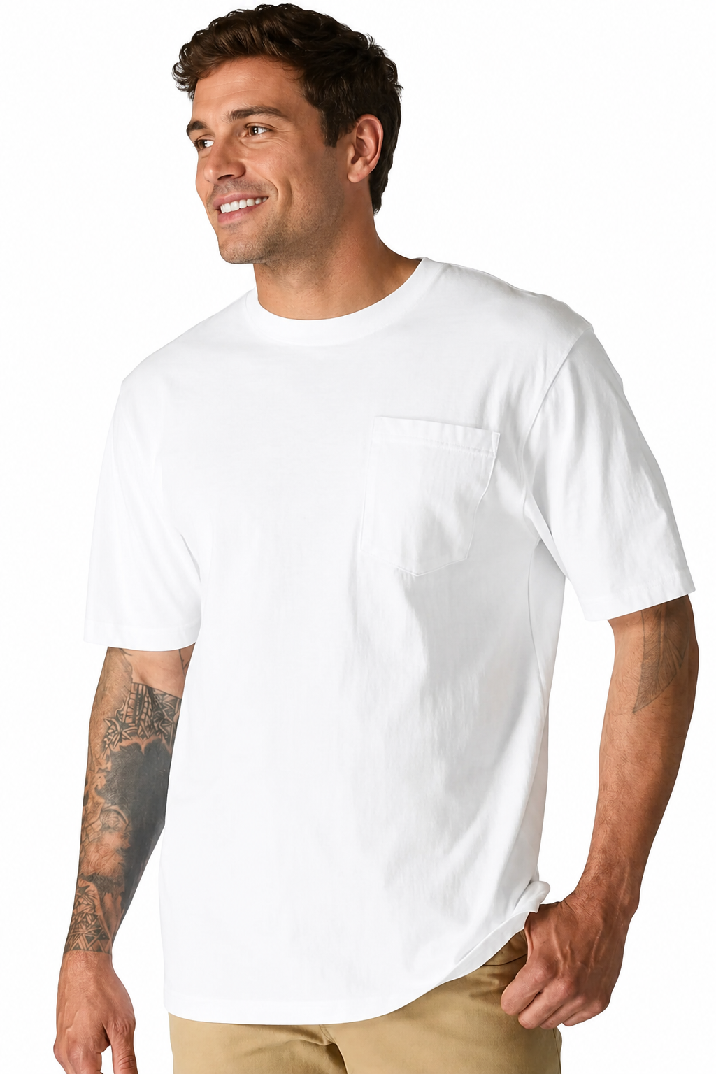 Men's Workwear Loose Fit Heavyweight Short-Sleeve Pocket T-Shirt (Also Available in Big & Tall)