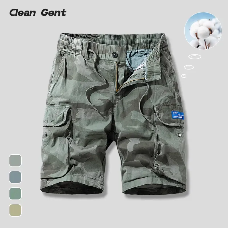 CARGO SHORTS DRAWSTRING CAMOUFLAGE