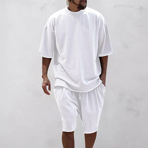 Casual Loose Solid Color Sportswear Set