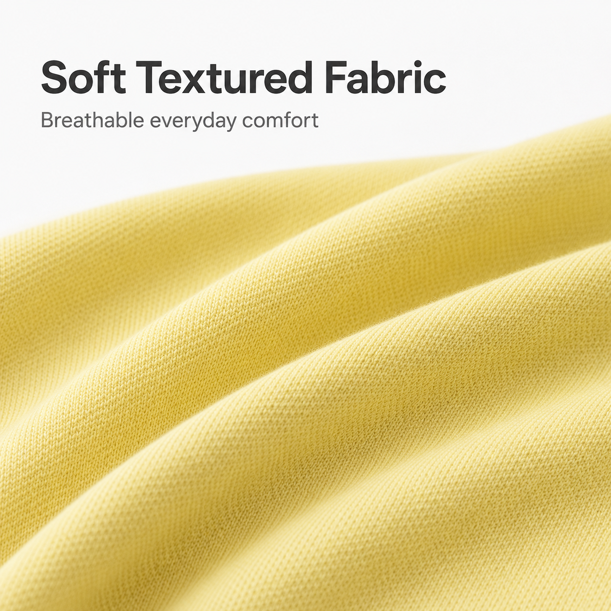 Yellow soft textured fabric detail