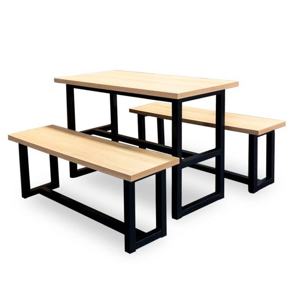 Comedor de Terraza Mobiliari Akali con 2 Bancas