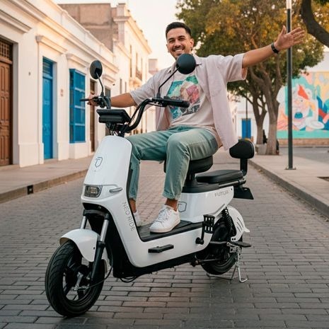 Bicimoto Electrica Futur Neoride Blanco