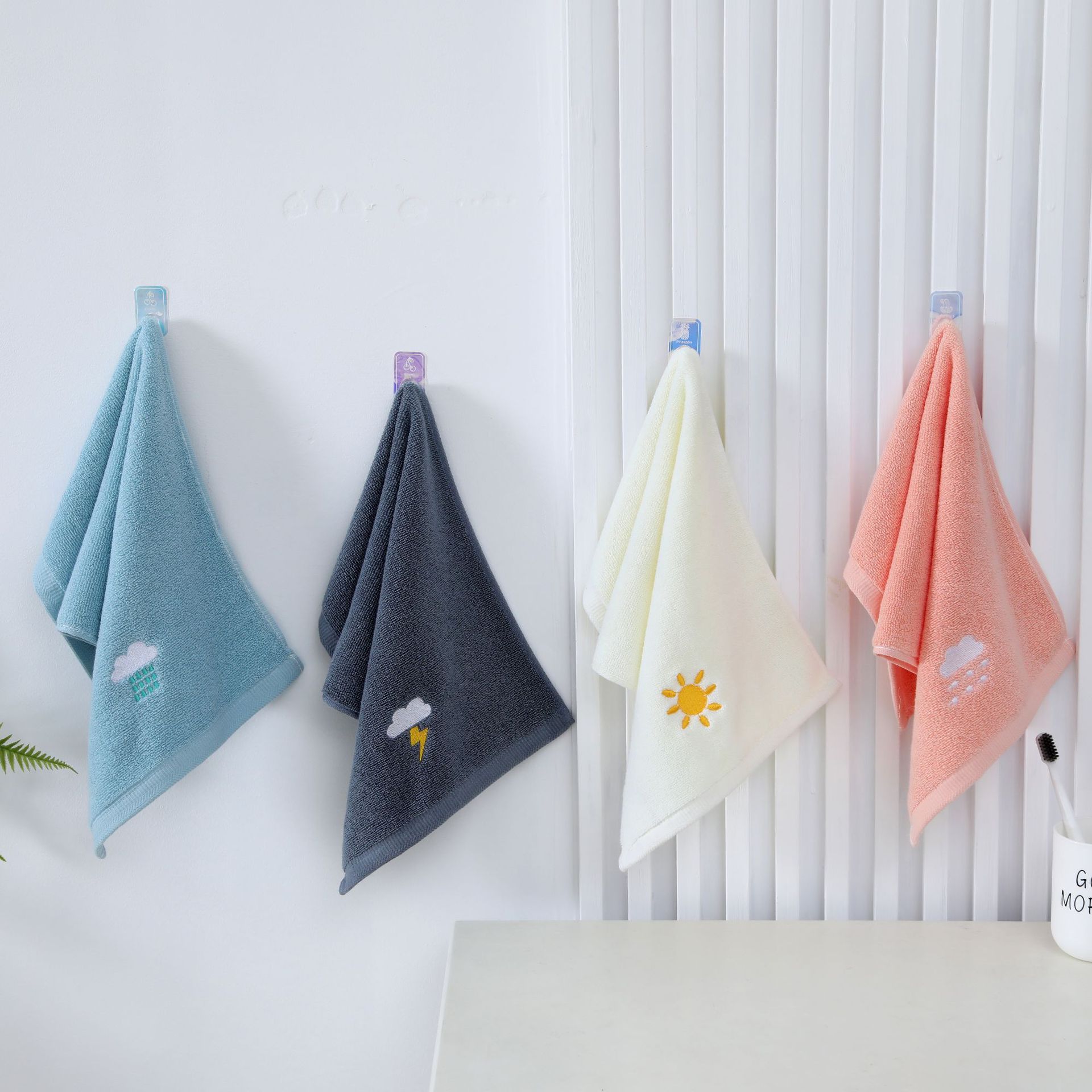 Thickened pure cotton absorbent towel for face and body washing, soft face towel, home use long velvet cotton face towel