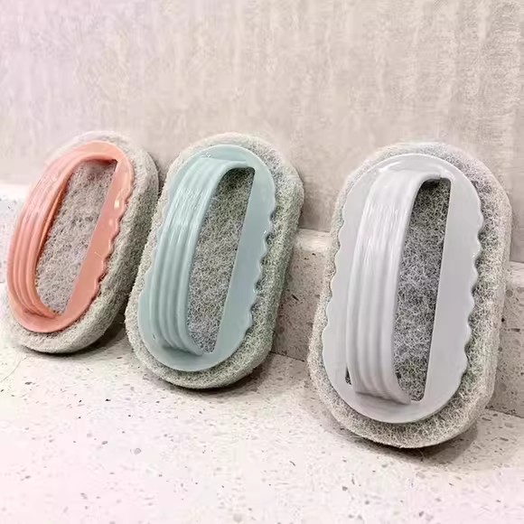 Kitchen cleaning brush, pot scrubber, bathtub cleaner, tile brush, magic sponge.